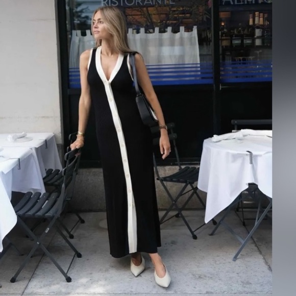 Sandro Gabriella Rib knit maxi dress US 4 - Picture 1 of 11